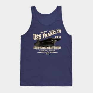 USS FRANKLIN CV-13 aircraft carrier veterans Tank Top